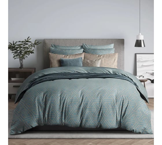 Изображение товара Комплект постельного белья Guten Morgen бязь, рис.903-1, Fusion, евро, с наволочкой 50x70 см D-903-1-200-200-50