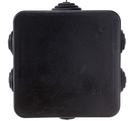 Изображение товара Распределительная коробка Промрукав 40-0200-9005 для о/п безгалогенная HF черная 70х70х40 1 шт 40-0200-9005