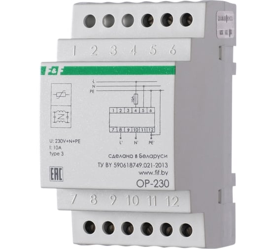 Изображение товара Фильтр сетевой помехоподавляющий Евроавтоматика F&F OP-230 EA10.001.001