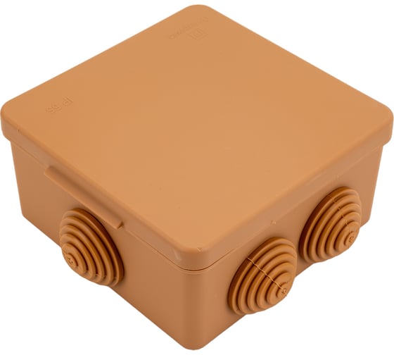 Изображение товара Распределительная коробка Промрукав для прямого монтажа безгалогенная HF бук 100х100х50 1 шт 40-0302-8001