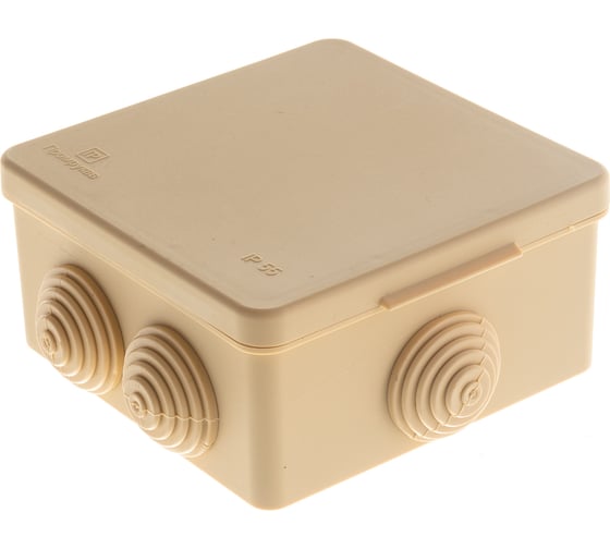 Изображение товара Распределительная коробка Промрукав для прямого монтажа безгалогенная HF сосна 100х100х50 1 шт 40-0302-1001