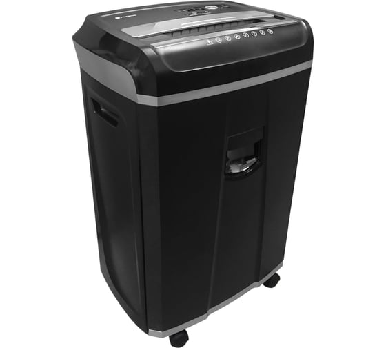 Изображение товара Уничтожитель документов ГЕЛЕОС DIN P-4, фрагмент 3,9х30мм, 23-26 лист70г/м2, CD/пластиковые карты/скрепки/скобы, 35 литров УМ35-4