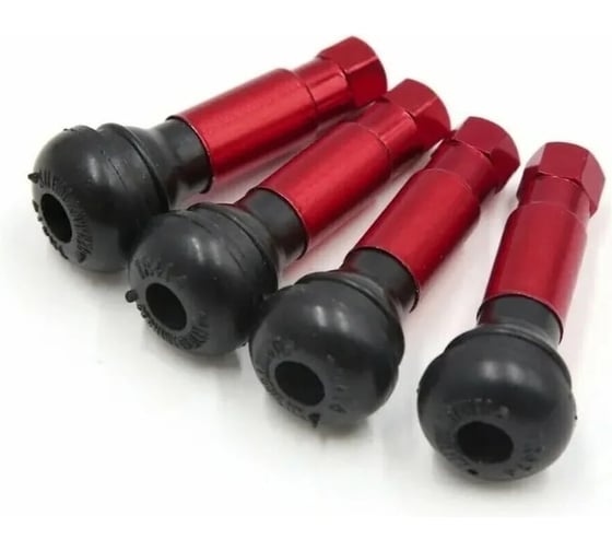 Изображение товара Вентиль для бескамерных шин БХЗ красный 4 шт TR-414C-R