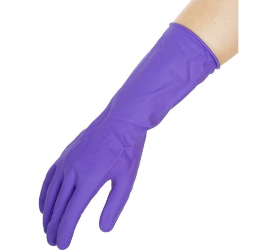 Изображение товара Перчатки резиновые латексные с хлопковым напылением Master Fresh "Прочные" РАЗМЕР S/M (1/10/50) 263621