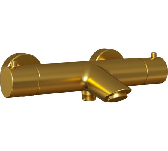 Изображение товара Смеситель для ванны и душа Paini Cox термостат, матовое золото покрытие PVD 60957