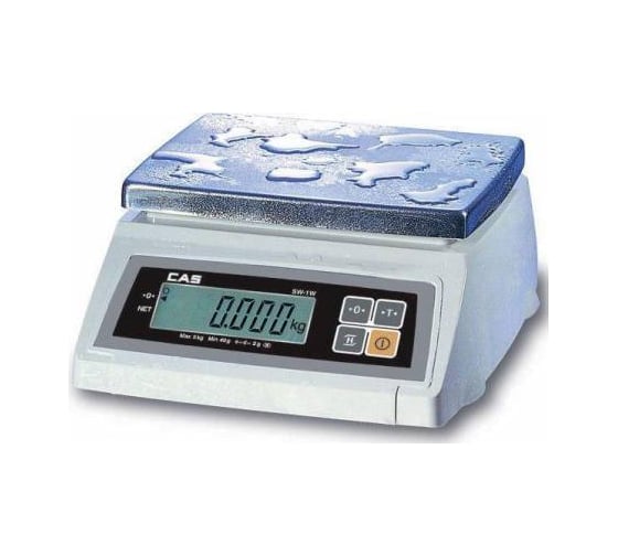 Изображение товара Настольные пылевлагозащищенные весы CAS SW -20W с двумя дисплеями 77-00032226