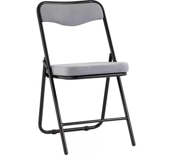 Изображение товара Складной стул для кухни Стул Груп Джонни велюр велютто серый каркас черный матовый fb-jonny-vl-12