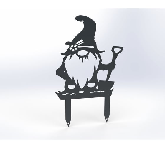 Изображение товара Фигурка садовая металлическая Металекс Гномик Модель 3, серый 115069