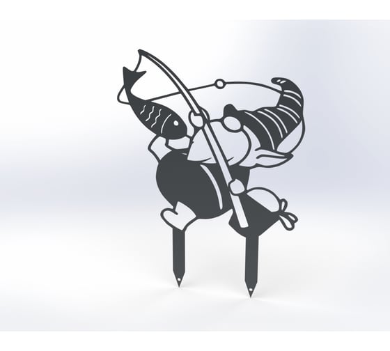 Изображение товара Фигурка садовая металлическая Металекс Гномик Модель 5, серый 115071