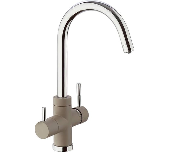 Изображение товара Смеситель для кухни Paini Cox с подключением к фильтру питьевой воды, бежевый матовый 23504