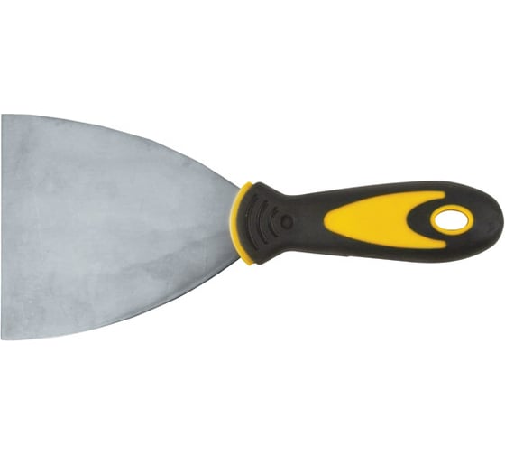 Изображение товара Шпатель FIT нержавеющая сталь, прорезиненная ручка 3" 75 мм 06695