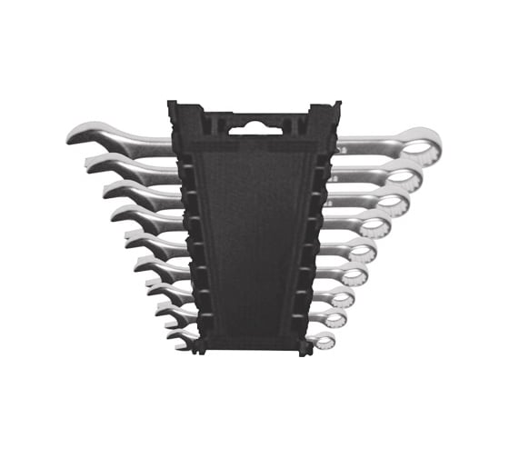Изображение товара Комбинированные ключи "Хард" FIT в пластиковом держателе CrV сталь 8шт 8-19 мм 63424