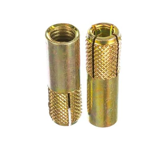 Изображение товара Забиваемый латунный анкер Метизный двор М10/12x35 мм, пакет 4 шт. 4690441040787