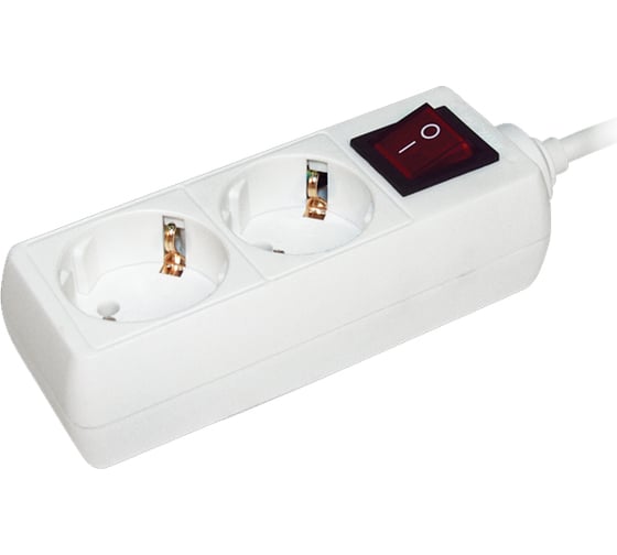 Изображение товара Удлинитель IEK У02К-выкл., 2 места, 2Р+РЕ, 3 метра, 3х1мм2, 16А/250 WYP10-16-02-03-ZK-N