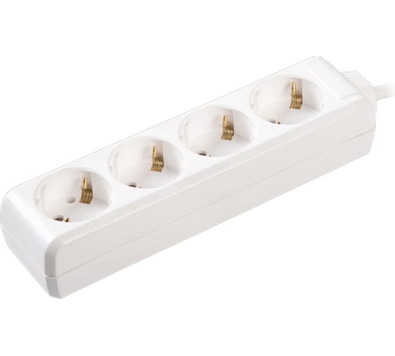 Изображение товара Удлинитель IEK У04, 4 места, 2Р+PЕ, 3 метра, 3х1мм2, 16А/250 WYP10-16-04-03-Z-N