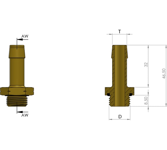Изображение товара Штуцер прямой M16x1.5-11 мм ORPASAN ORP 4850