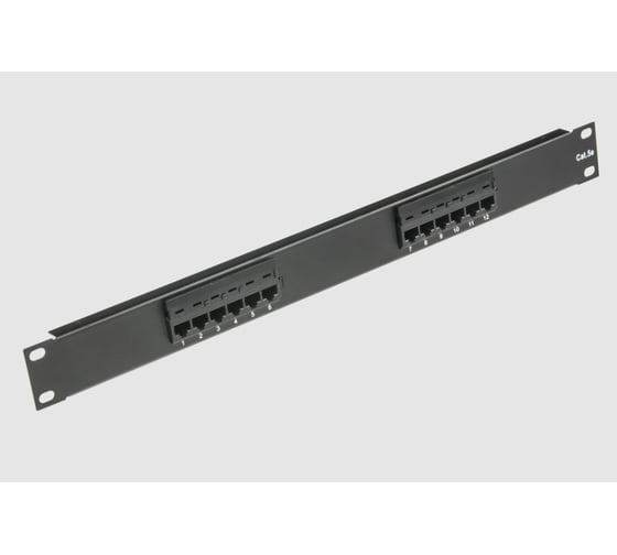 Изображение товара Патч-панель Retic UTP 19", 1U, 12 портов RJ-45, 110 тип Cat.5e PP-19-1U-12-C5E-TWCS