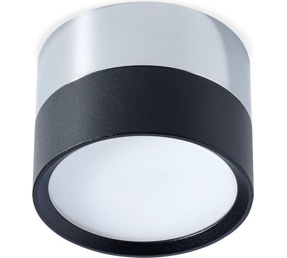Изображение товара Светильник Smartbuy TS2004 82x60 мм, накладной, под лампу GX53, черный-хром SBL-TS2004-GX53-bc