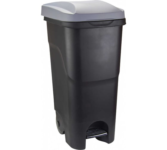 Изображение товара Бак IDEA 85л с педалью на колесах серый М 2399