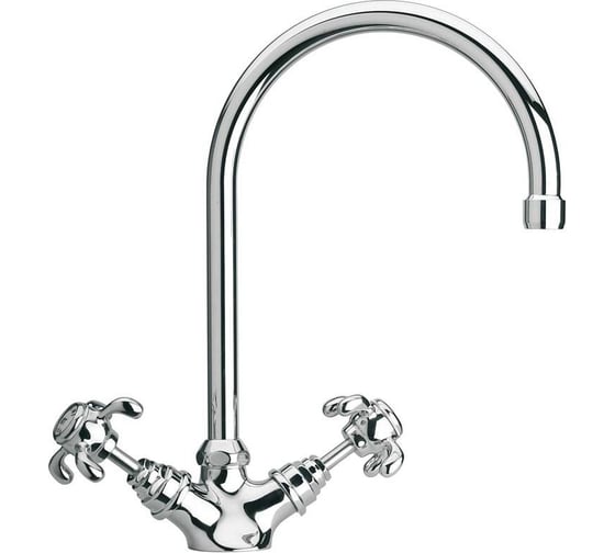 Изображение товара Смеситель для кухни Paini Ornellaia с высоким поворотным изливом, двухвентильный, хром 22716