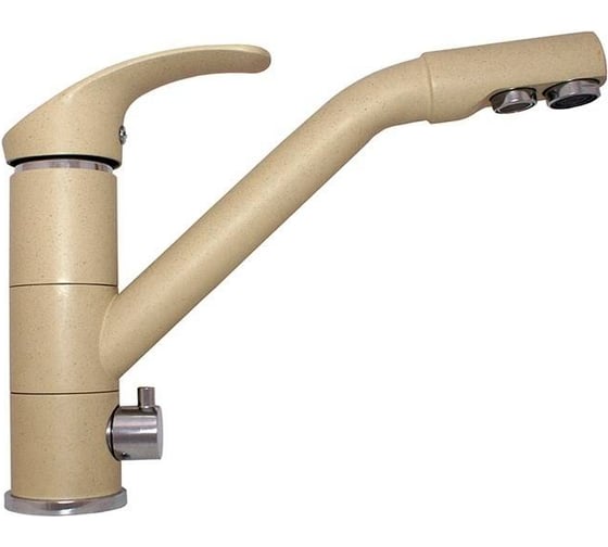 Изображение товара Смеситель для кухни Paini Pilot с подключением к фильтру питьевой воды, бежевый матовый 22611