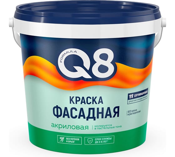 Изображение товара Водно-дисперсионная краска ПРЕСТИЖ Фасадная "FORMULA Q8" 1.4 кг 261404