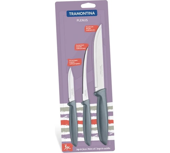 Изображение товара Набор ножей Tramontina Plenus 3 шт 23498/613-TR