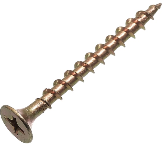 Изображение товара Саморез Стройметиз 3,5x55 гипрок-дерево, желтый цинк (уп. 200 шт) коробка 20100958