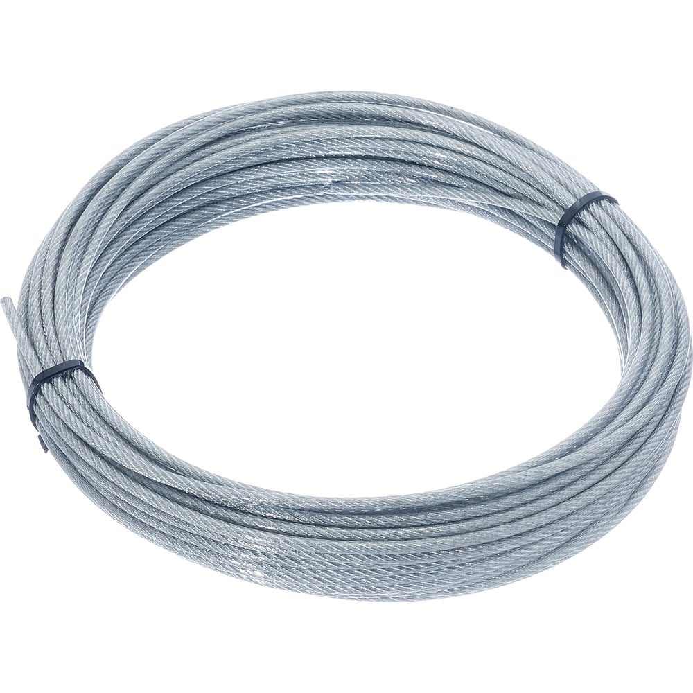 Изображение товара Стальной трос Стройметиз в ПВХ оплетке М2/3 мм 10 м