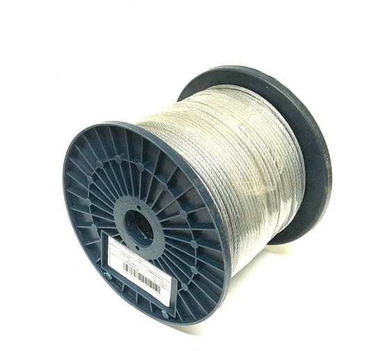 Изображение товара Трос стальной Стройметиз в оболочке ПВХ М3/4 мм (200 м) 967982 4150059