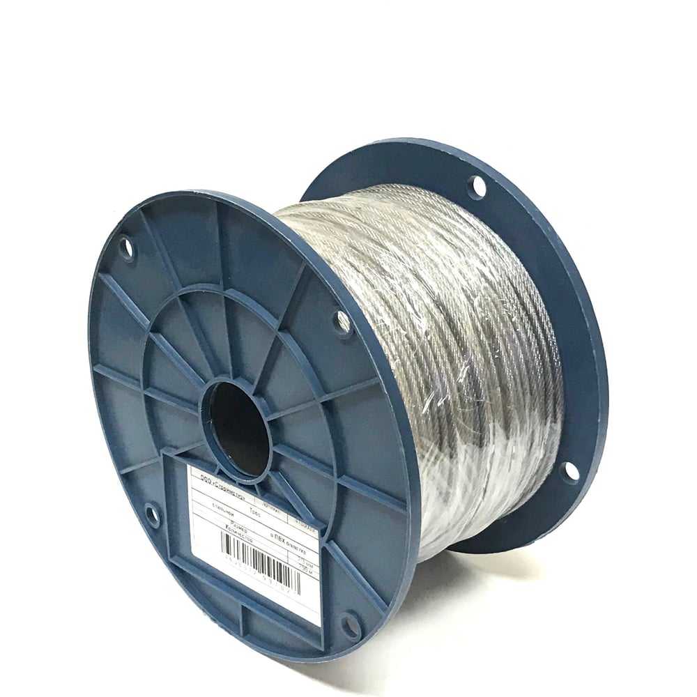 Изображение товара Стальной трос в оболочке ПВХ М2/3 мм 200 м Стройметиз