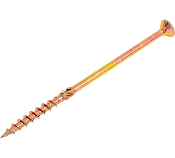 Изображение товара Саморез конструкционный самозенкующий Стройметиз 4,0x80 желт (уп. 10 шт), европодвес 2162480110