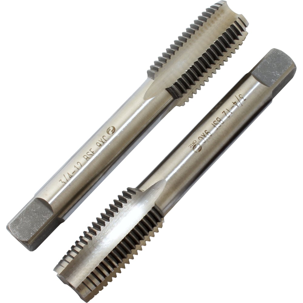 Метчик CNIC 3/4" BSF 55гр 9ХС дюймовый, ручной, к-т из 2-х шт. 12 ниток/дюйм 45927
