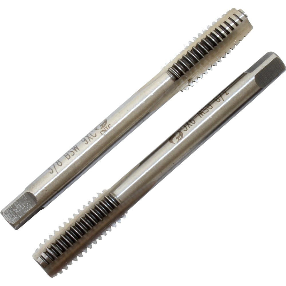 Метчик CNIC 3/8" BSW 55гр 9ХС дюймовый, ручной, к-т из 2-х шт. 16 ниток/дюйм 45928