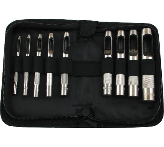Изображение товара Набор высечек пробойников CNIC ОТ210 от 2 до 13 мм, в сумке, 9 шт. 54670
