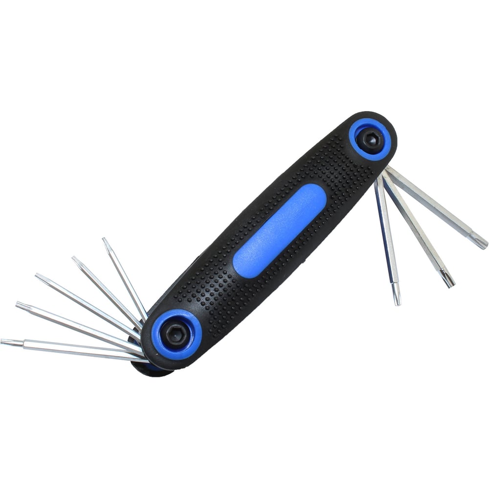 Набор шестигранных ключей TORX CNIC 2215 T5, Т6, Т7, Т8, Т9, Т10, Т15, T20 в пластиковом корпусе, 8 шт. 48766