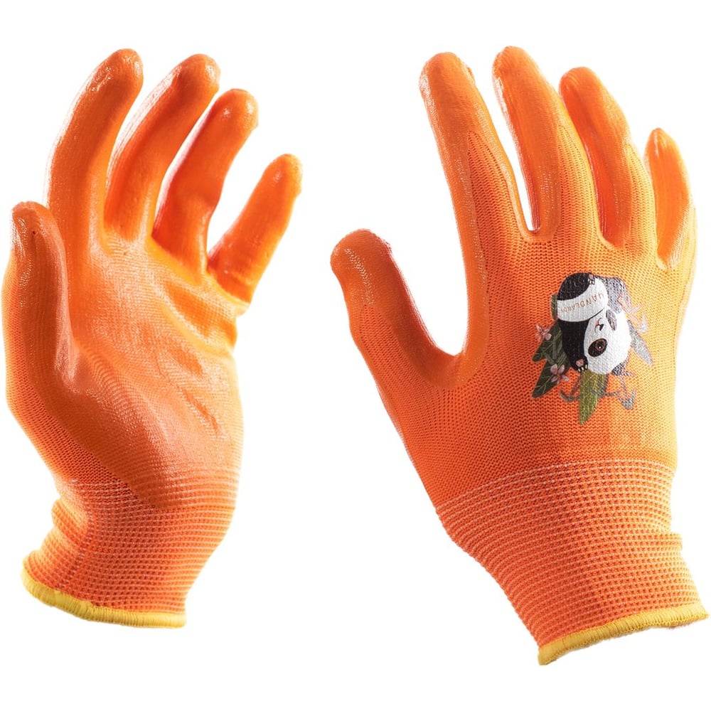 Изображение товара Перчатки садовые Фабрика Перчаток оранжевые, размер 5 ПЕР-ДЕТ-ПН 1/2 5