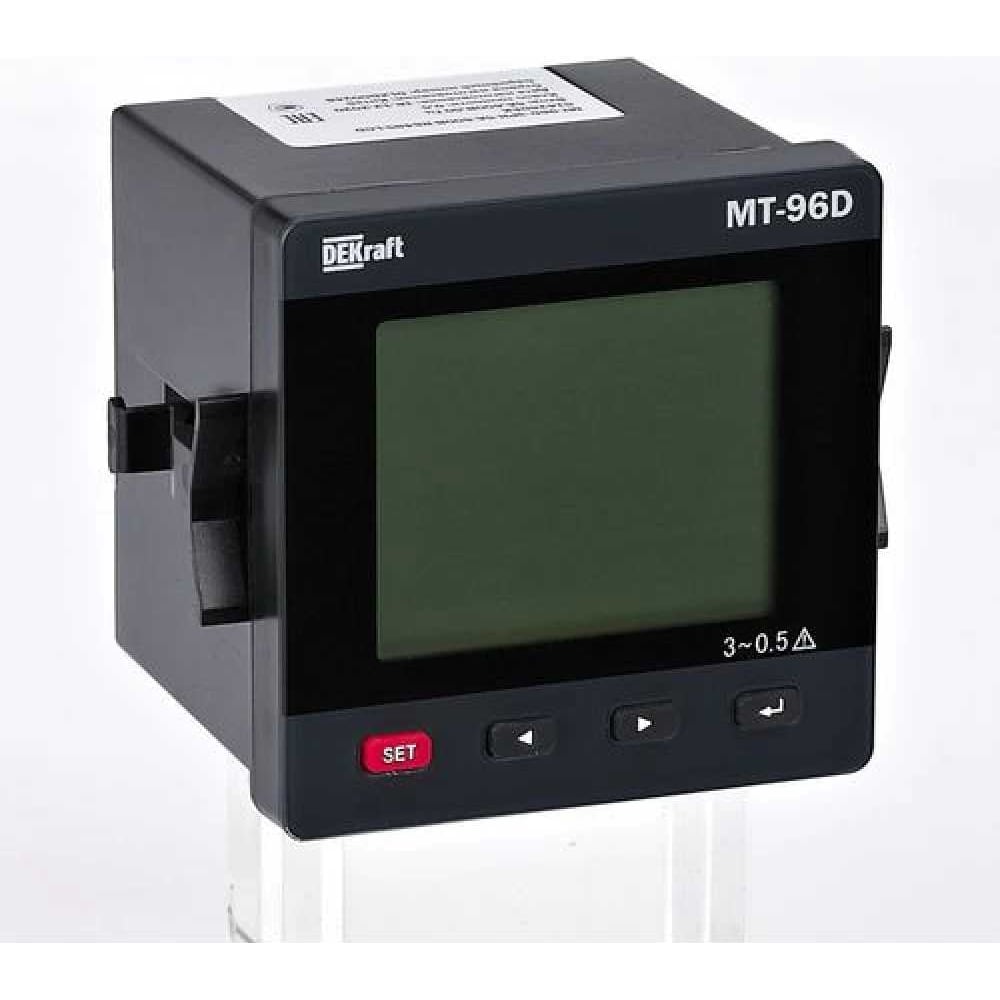 Мультиметр цифровой DEKraft 96x96мм трехфазный, вход 600В 1А, LCD-дисплей МТ-96D 51425DEK