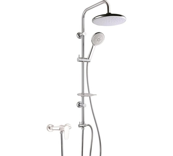 Изображение товара Душевая система Paini RS White с тропическим душем и системой самоочистки верхнего душа и ручной лейки, хром 22845