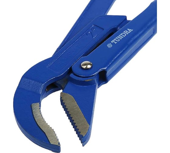 Изображение товара Трубный ключ TUNDRA рычажный полукруглый зажим 45, раскрытие до 65 мм, №3, 2" 1187511