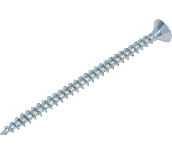 Изображение товара Саморез универсальный МЕТАЛЛСЕРВИС 4x60 мм, белый цинк, 200 шт. МС 1269226