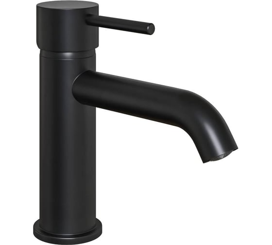 Изображение товара Смеситель для раковины Paini Cox удлиненный излив, черный матовый 32420