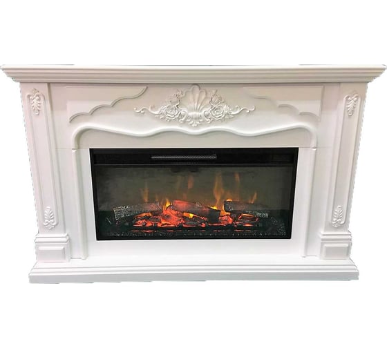 Изображение товара Каминокомплект InterFlame Версаль с эл. вставкой Foton IF-36K08GLX белый Версаль с Foton36 белый