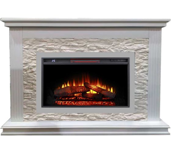 Изображение товара Каминокоплект InterFlame Сиена ЕС c эл. вставкой FOTON 26 LED FXL белый