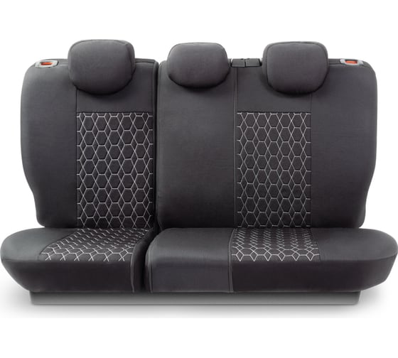 Изображение товара Авточехлы AUTOPROFI VERONA 15 предметов, чёрный/белый VER-1505 BK/WH