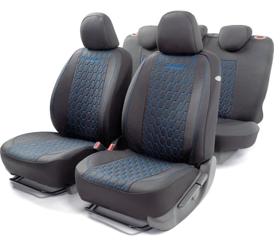 Изображение товара Авточехлы AUTOPROFI VERONA чёрный/синий VER-1505 BK/BL