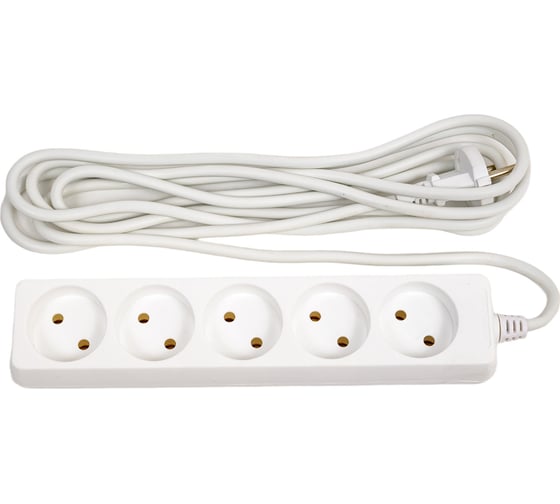 Изображение товара Удлинитель IEK У5, 5 мест, 2Р/3 метра, 2х0.75мм2, 10А/250 WYP10-06-05-03-N