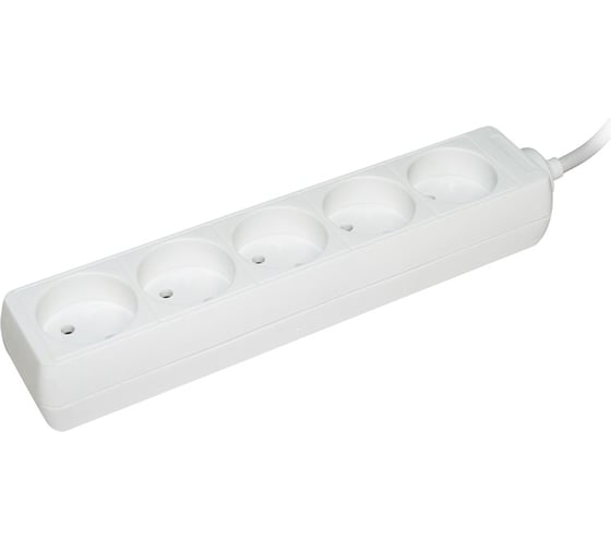 Изображение товара Удлинитель IEK У5, 5 мест, 2Р/5 метров, 2х0.75мм, 10А/250 WYP10-06-05-05-N