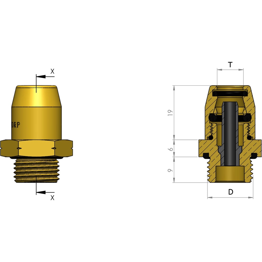 Изображение товара Фитинг прямой R1/4-8x1 мм ORPASAN ORP 4133