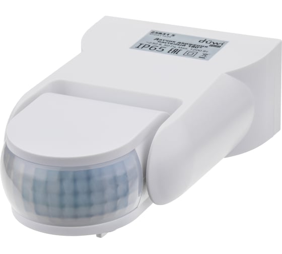Изображение товара Настенный датчик движения duwi DD-02 180 1200Вт 10-900с 12м 10-2000Лк IP65 белый 25831 5